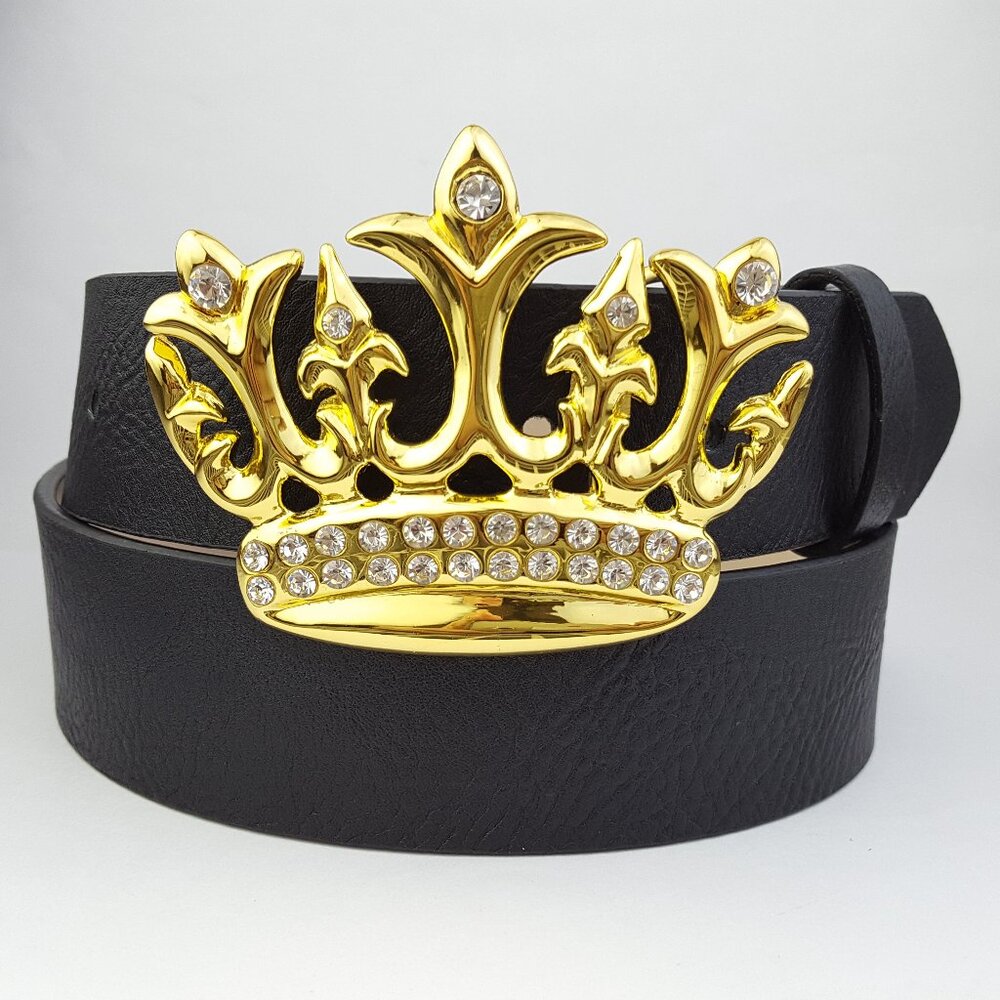 Gold Crown Buckle Belt